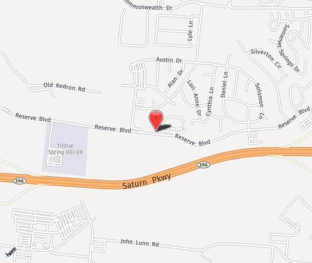 Location Map: 2040 Reserve Blvd Spring Hill, TN 37174